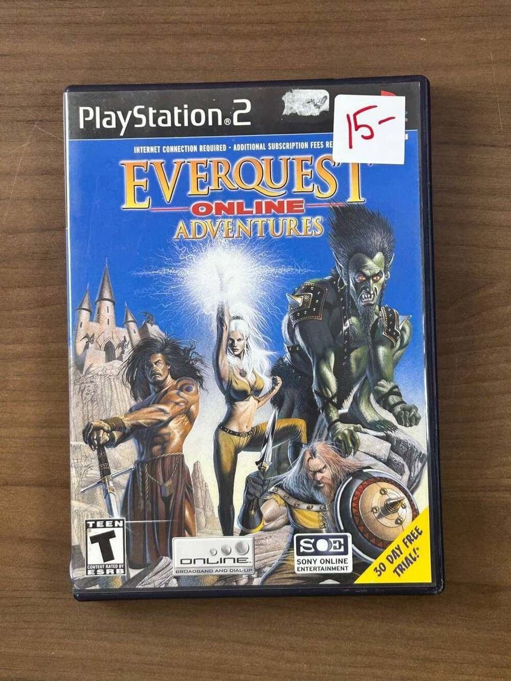 EverQuest Online Adventures Sony PlayStation 2 PS2 2003 CIB Disc Manual Case